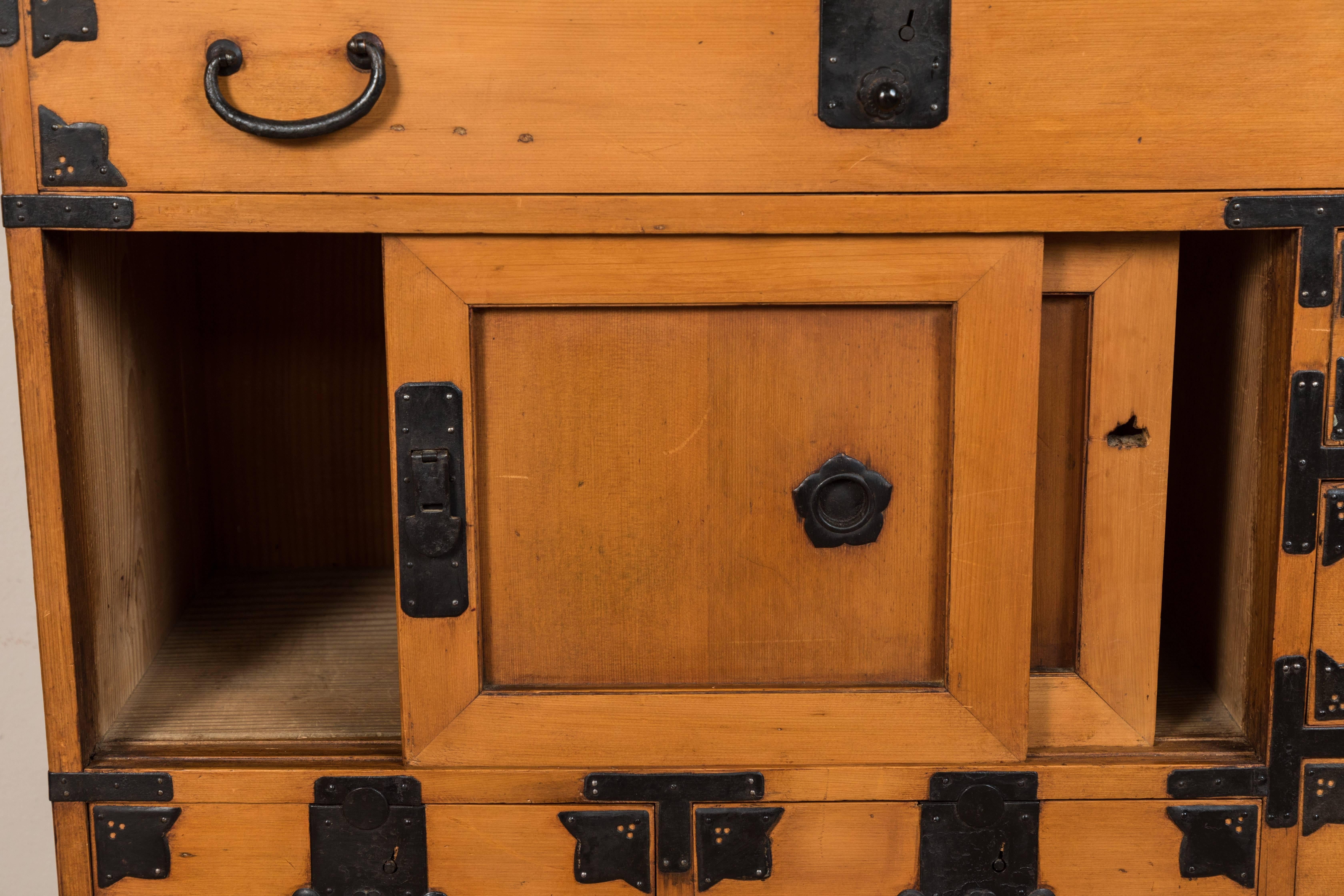 Hand-Crafted Antique Japanese Merchant's Chest For Sale