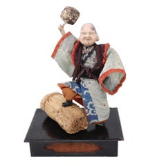 Antique Japanese Mingei Ningyo of Daikoku, Edo Period