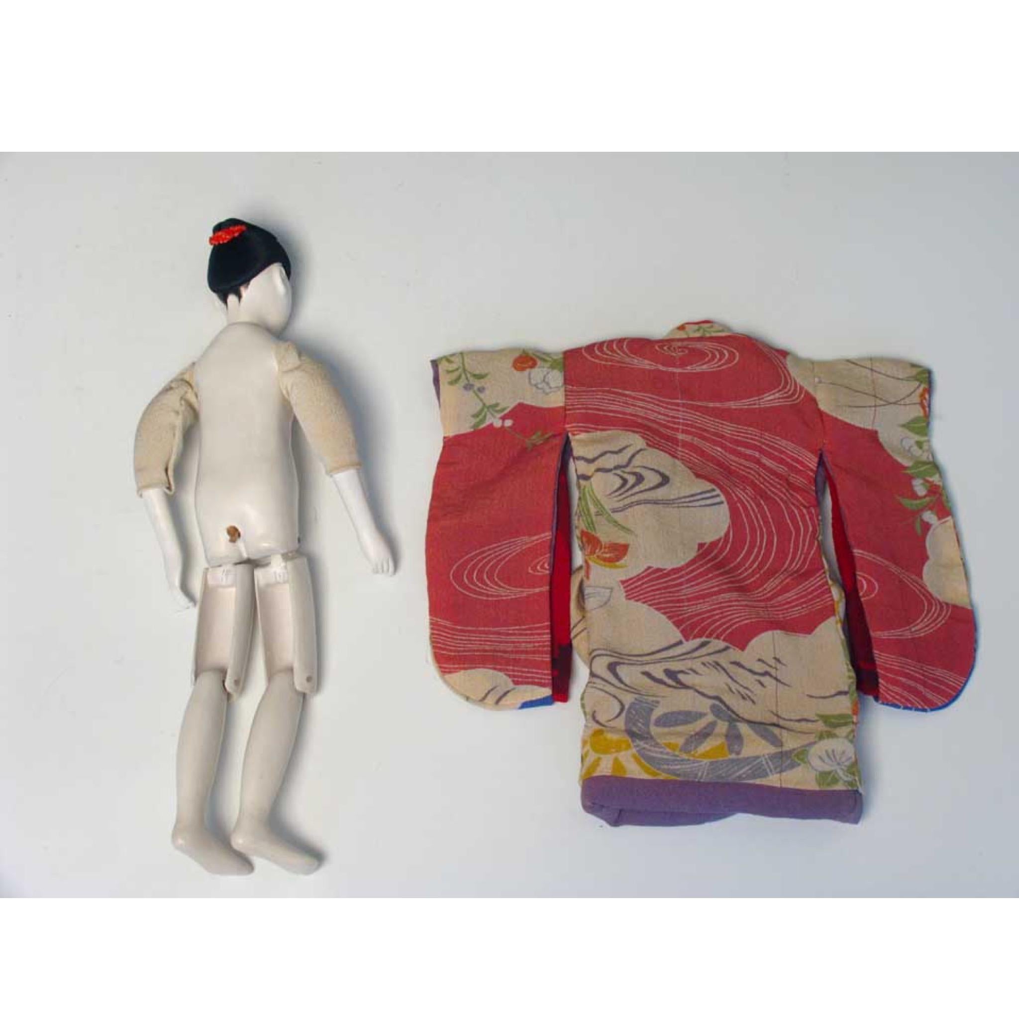 Meiji Antique Japanese Mitsuore Ningyo of a Girl For Sale