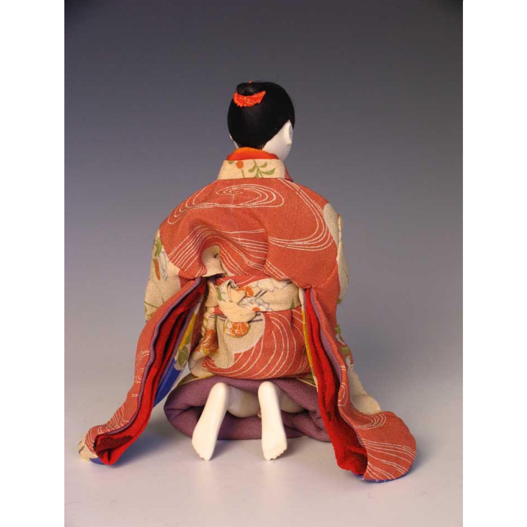 19th Century Antique Japanese Mitsuore Ningyo of a Girl For Sale