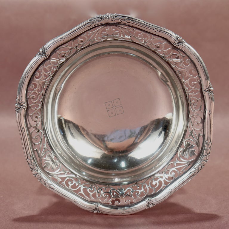 Antique Japanese Miyamoto 950 Sterling Silver Footed Bowl or Vide