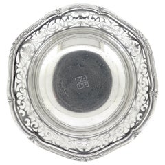 Antique Japanese Miyamoto 950 Sterling Silver Footed Bowl or Vide-Poche