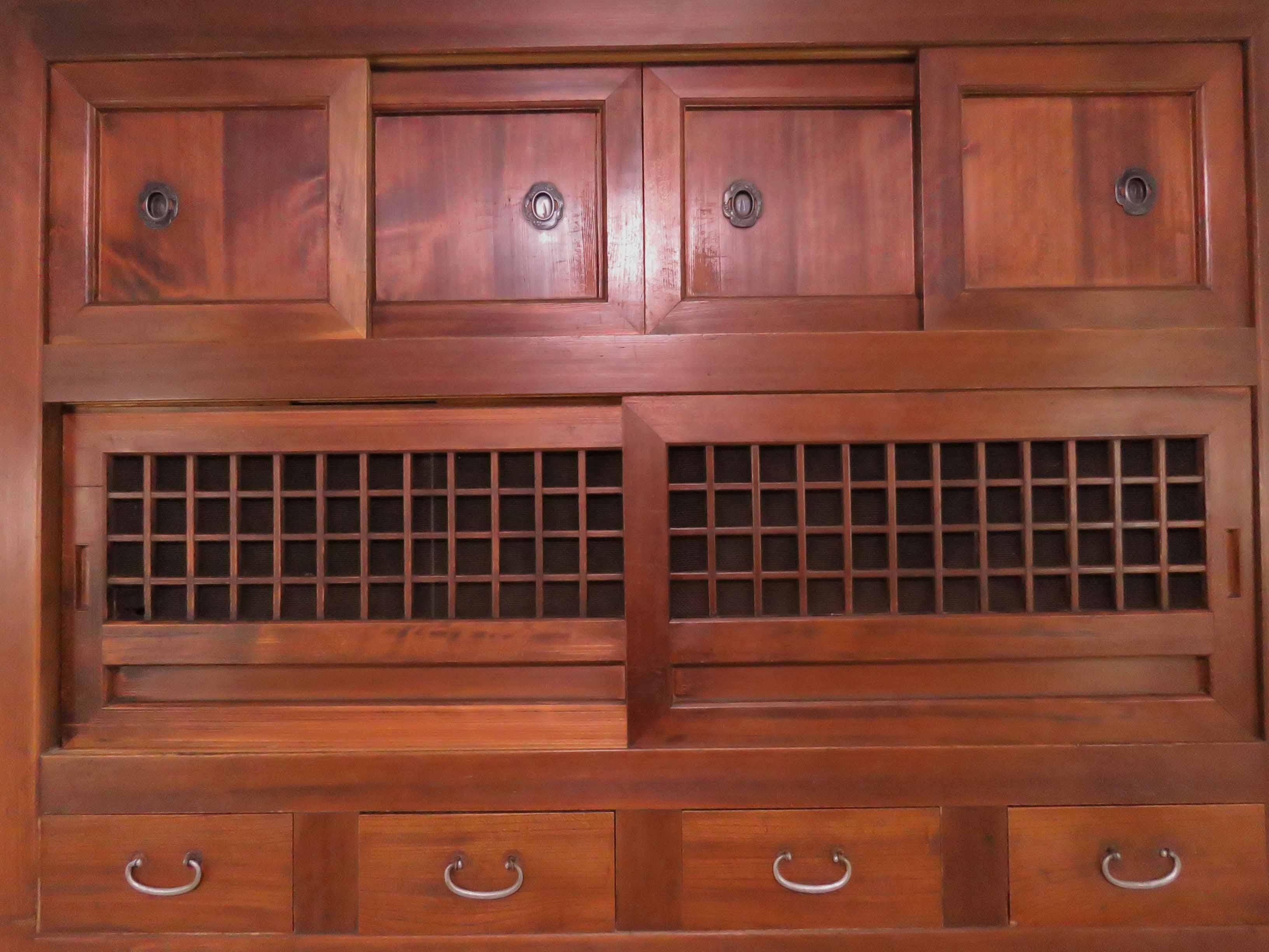 19th Century Antique Japanese Mizuya Kitchen Tansu