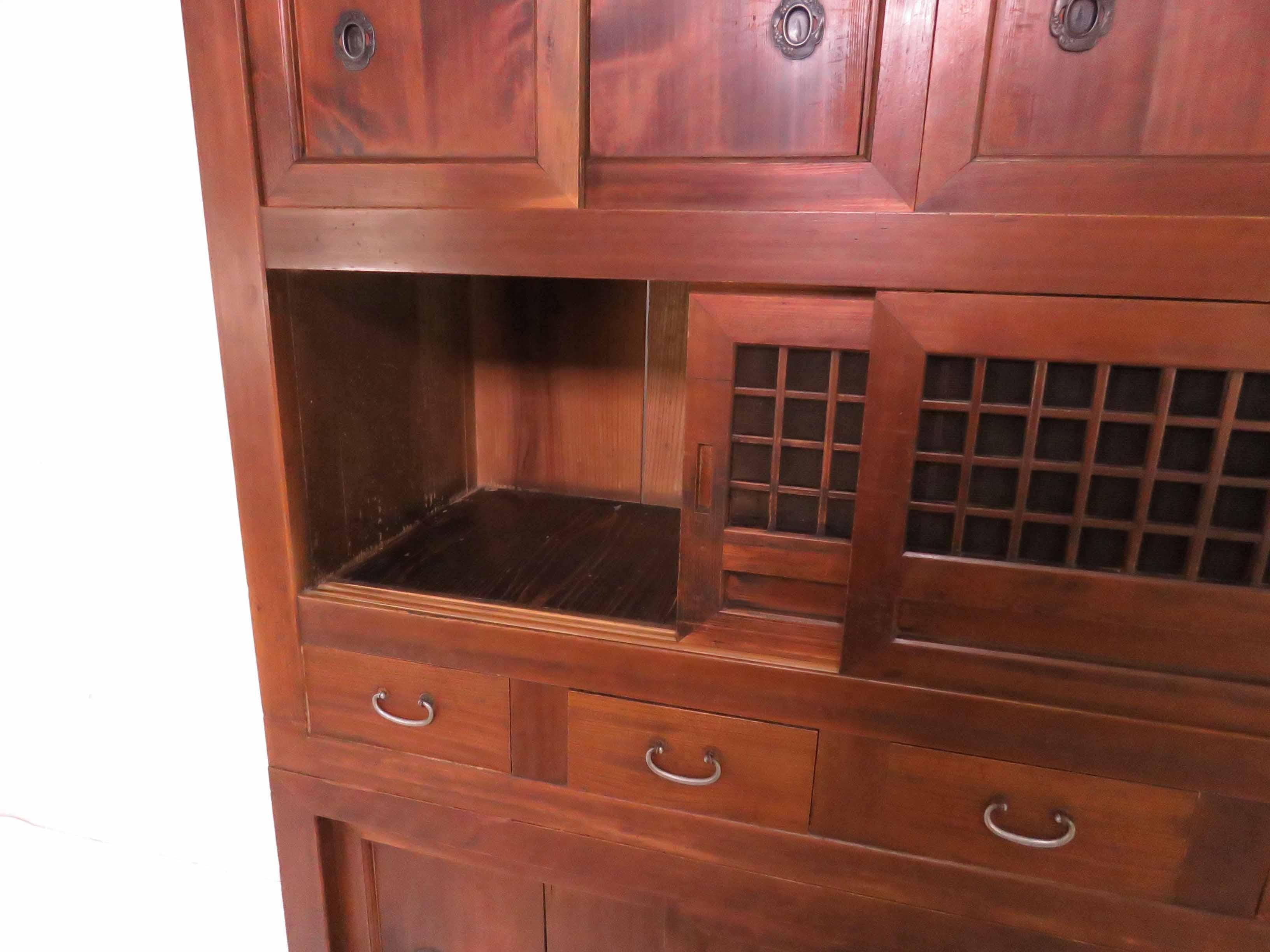 Antique Japanese Mizuya Kitchen Tansu 2