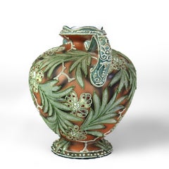 Antique Japanese Nippon Moriage Porcelain Vase C1920