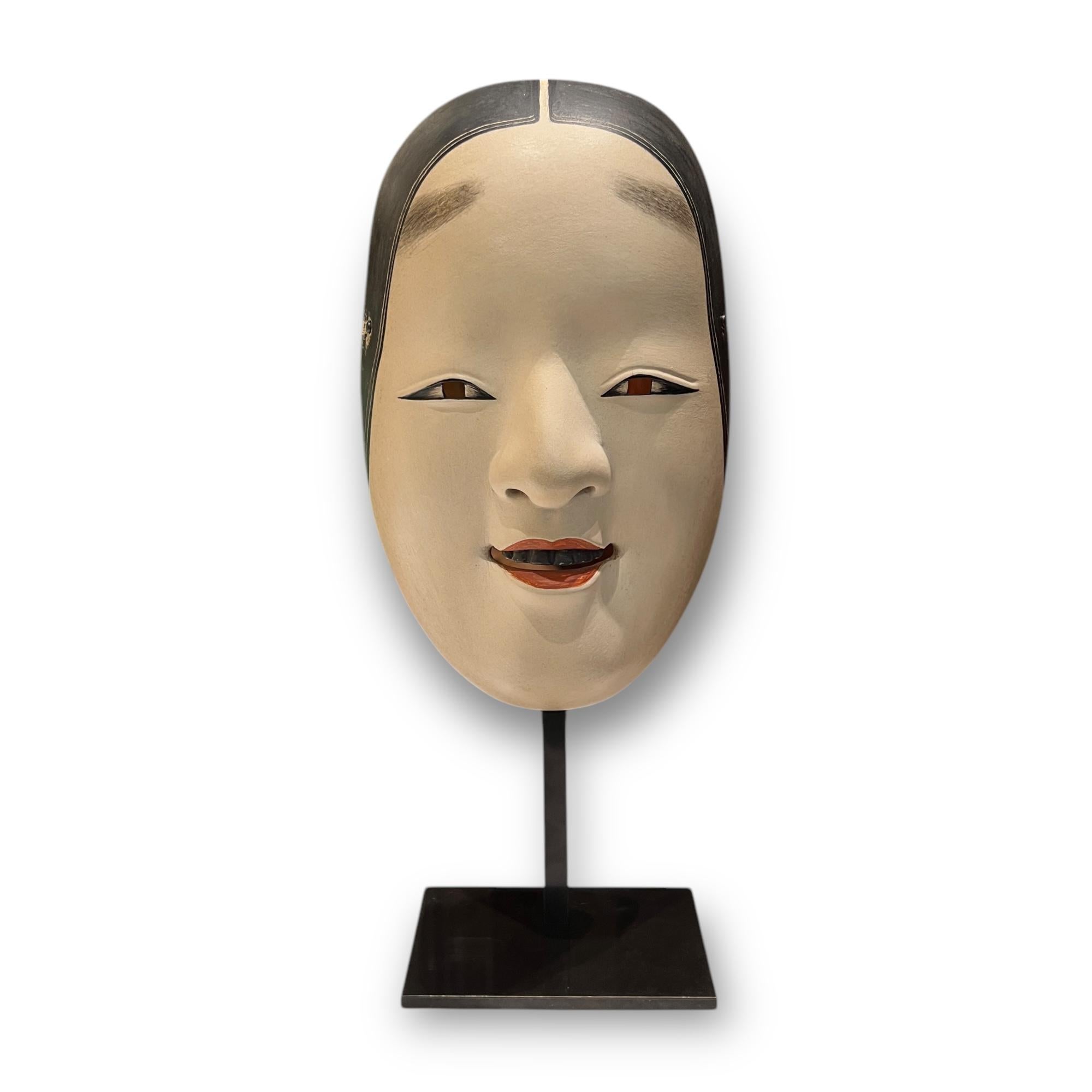 Japonisme Masque de théâtre japonais ancien Noh  Ko-Omote, Japon, XIXe siècle.