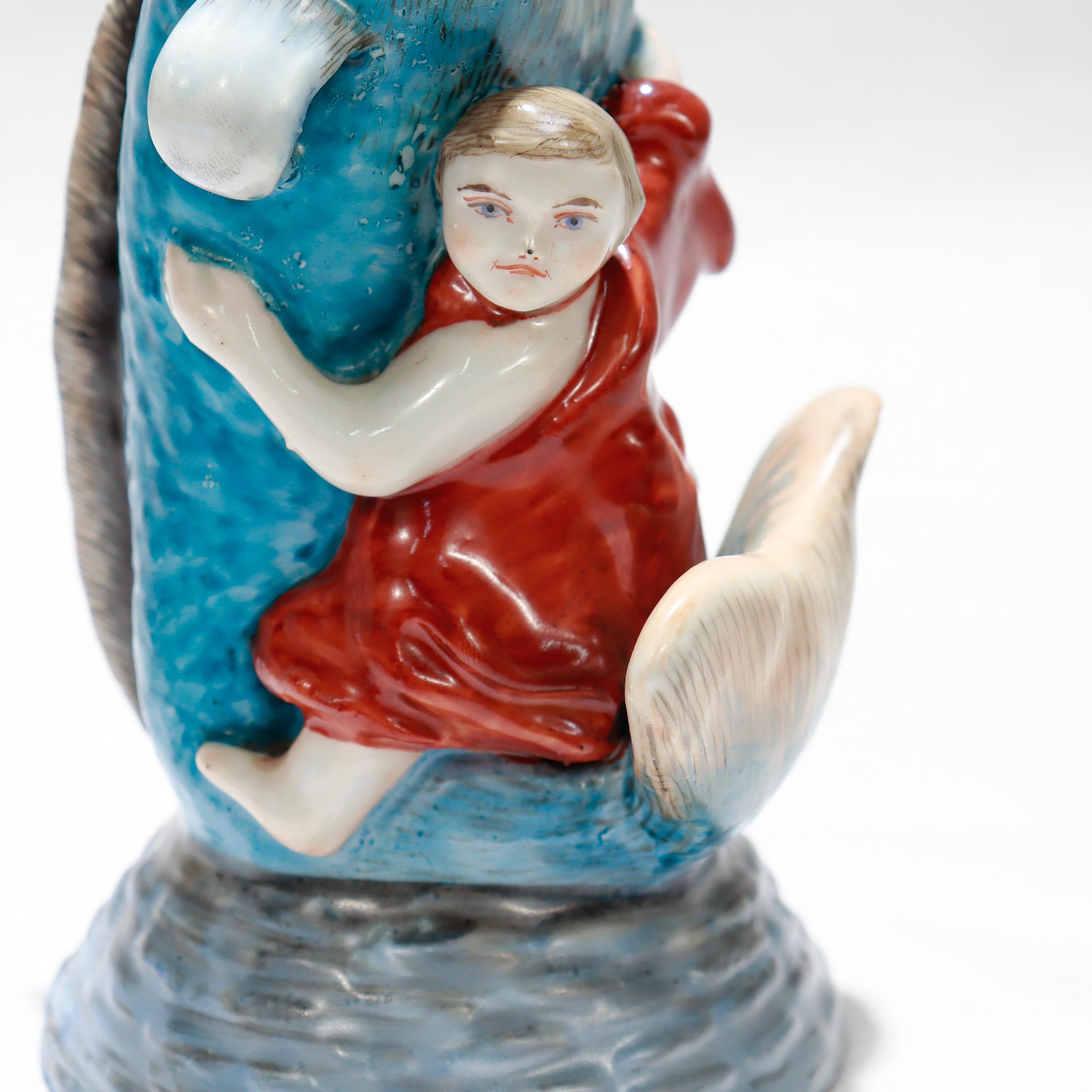 Ancienne figurine japonaise en porcelaine Okimono de Kintaro en vente 6