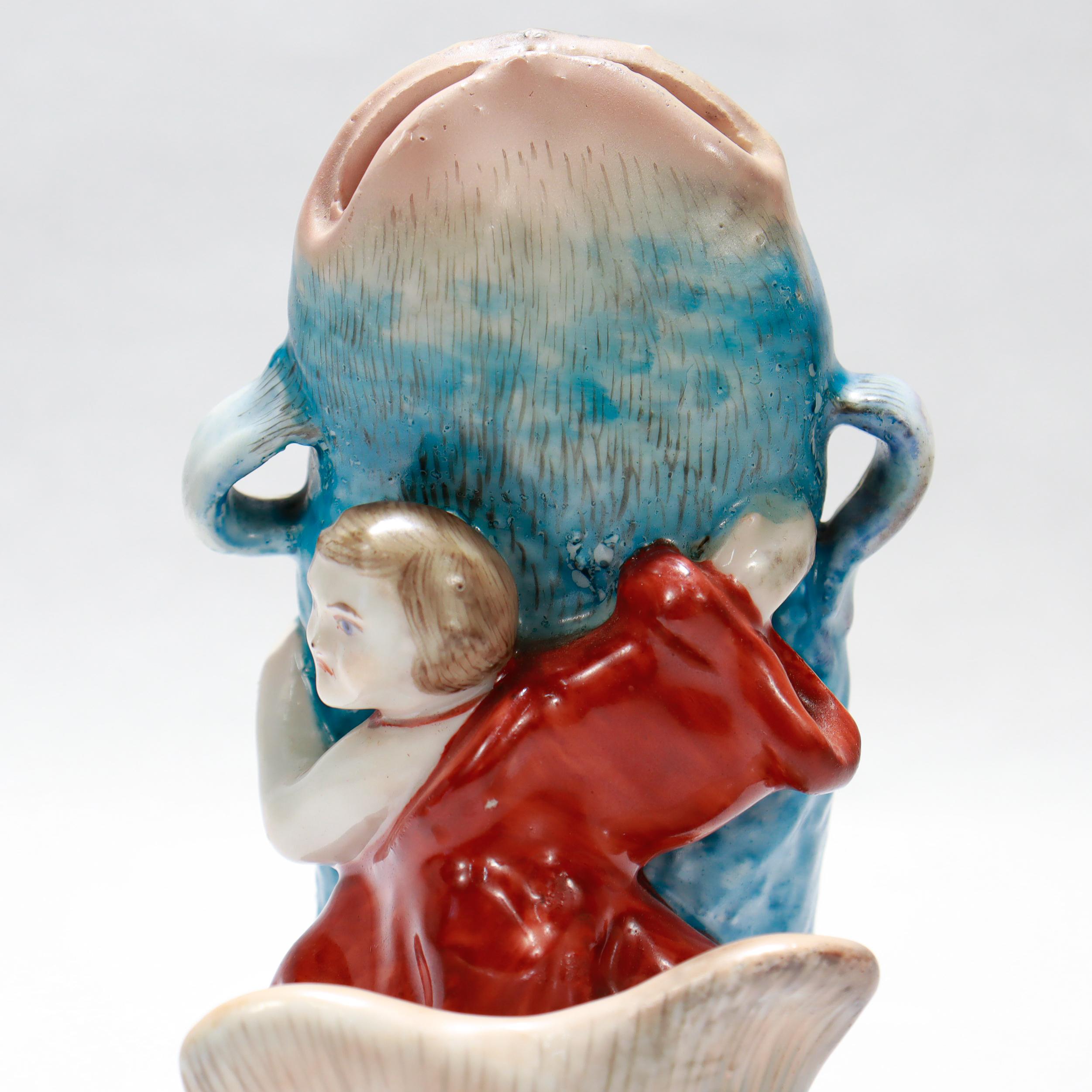 Ancienne figurine japonaise en porcelaine Okimono de Kintaro en vente 7