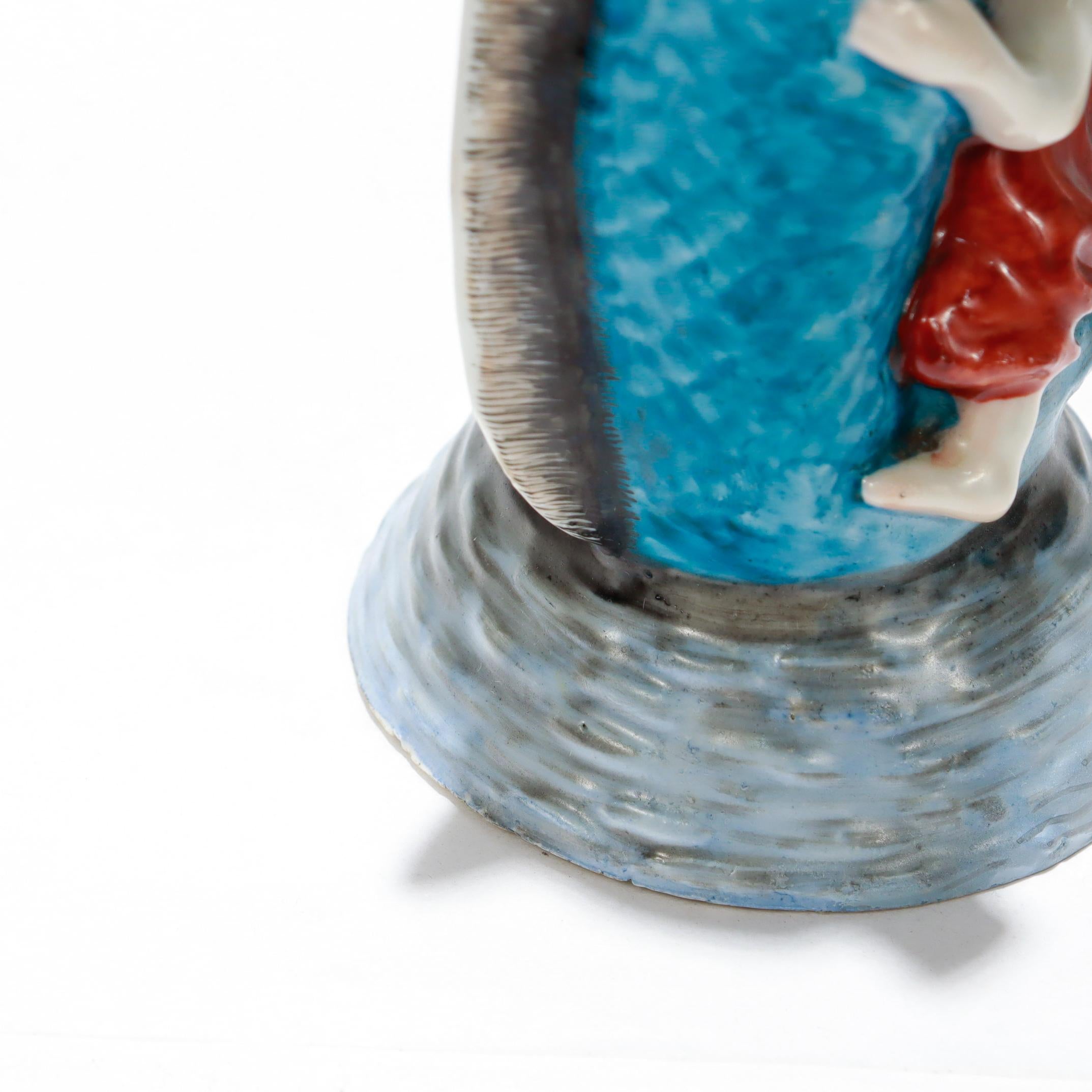 Ancienne figurine japonaise en porcelaine Okimono de Kintaro en vente 10