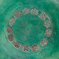 Antique Japanese Oribe Style Ceramic Abura-Zara