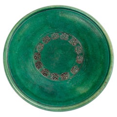 Antique Japanese Oribe Style Ceramic Abura-Zara