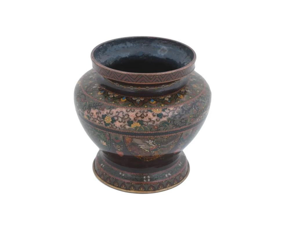 Giapponese Antico vaso smaltato giapponese Ota Tameshiro Meiji in vendita