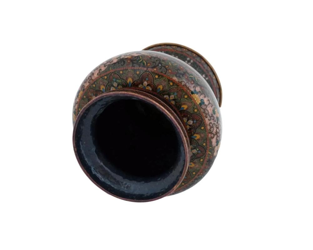 Cloisonné Antico vaso smaltato giapponese Ota Tameshiro Meiji in vendita