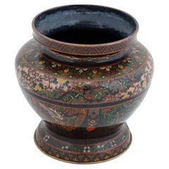 Antique Japanese Ota Tameshiro Meiji Enamel Vase