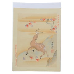 Peinture japonaise ancienne de la période Meiji, cher en hiver