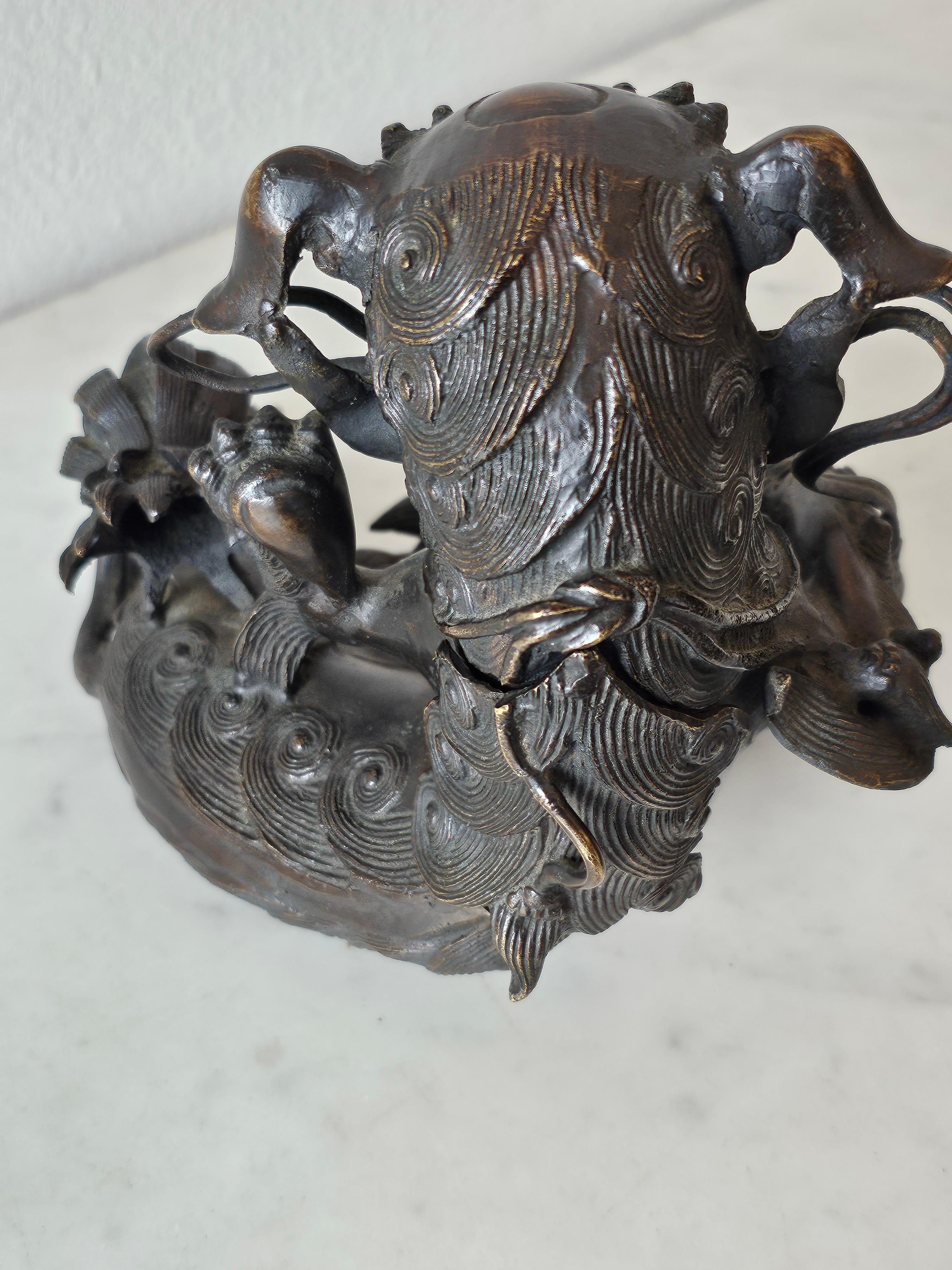 XVIIIe siècle et antérieur Encensoir bouddhiste japonais ancien en bronze patiné 17e-18e siècle en vente