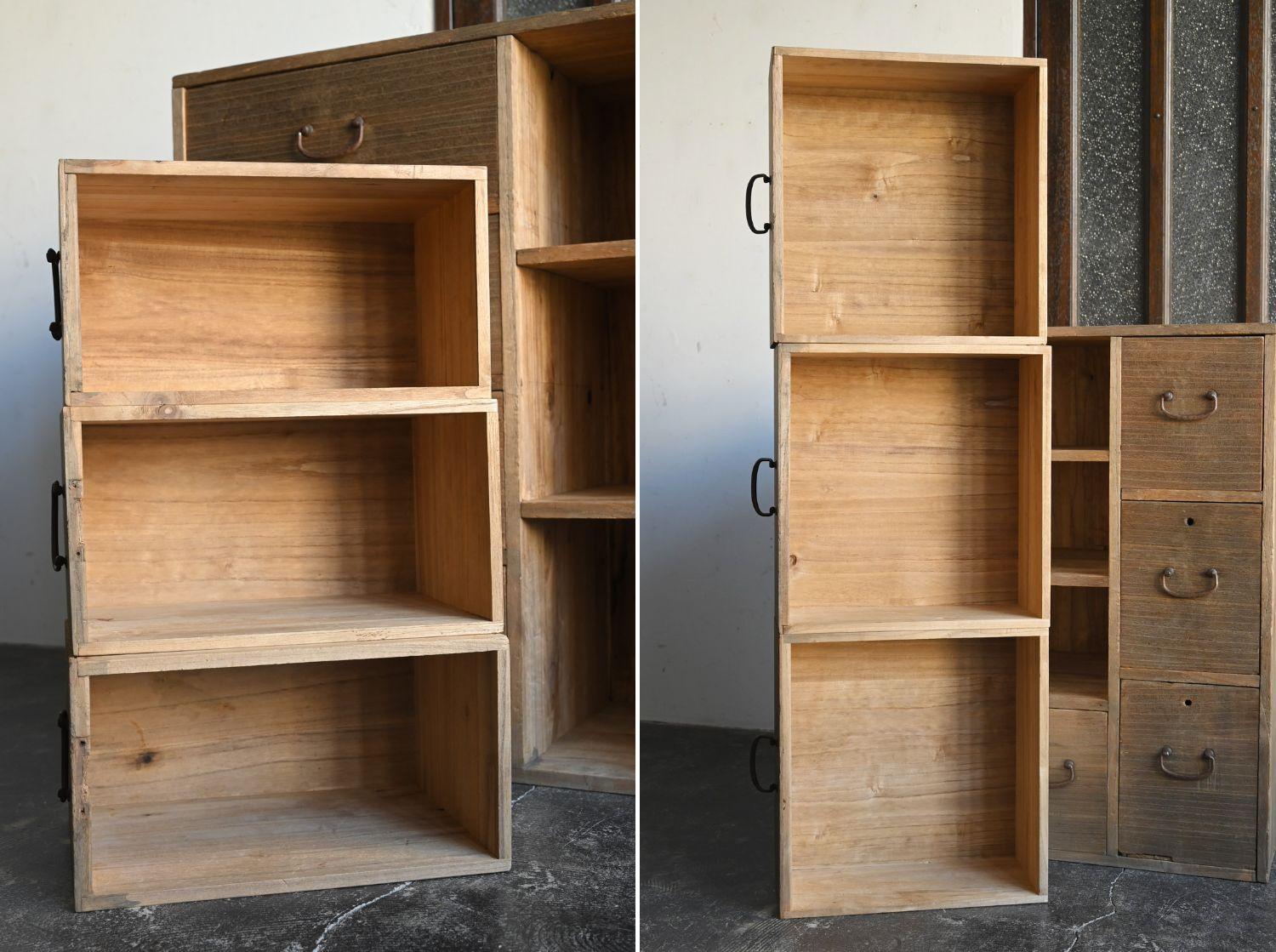 Ancien tiroir japonais en bois de paulownia / début du 20e siècle / tansu en bois en vente 11