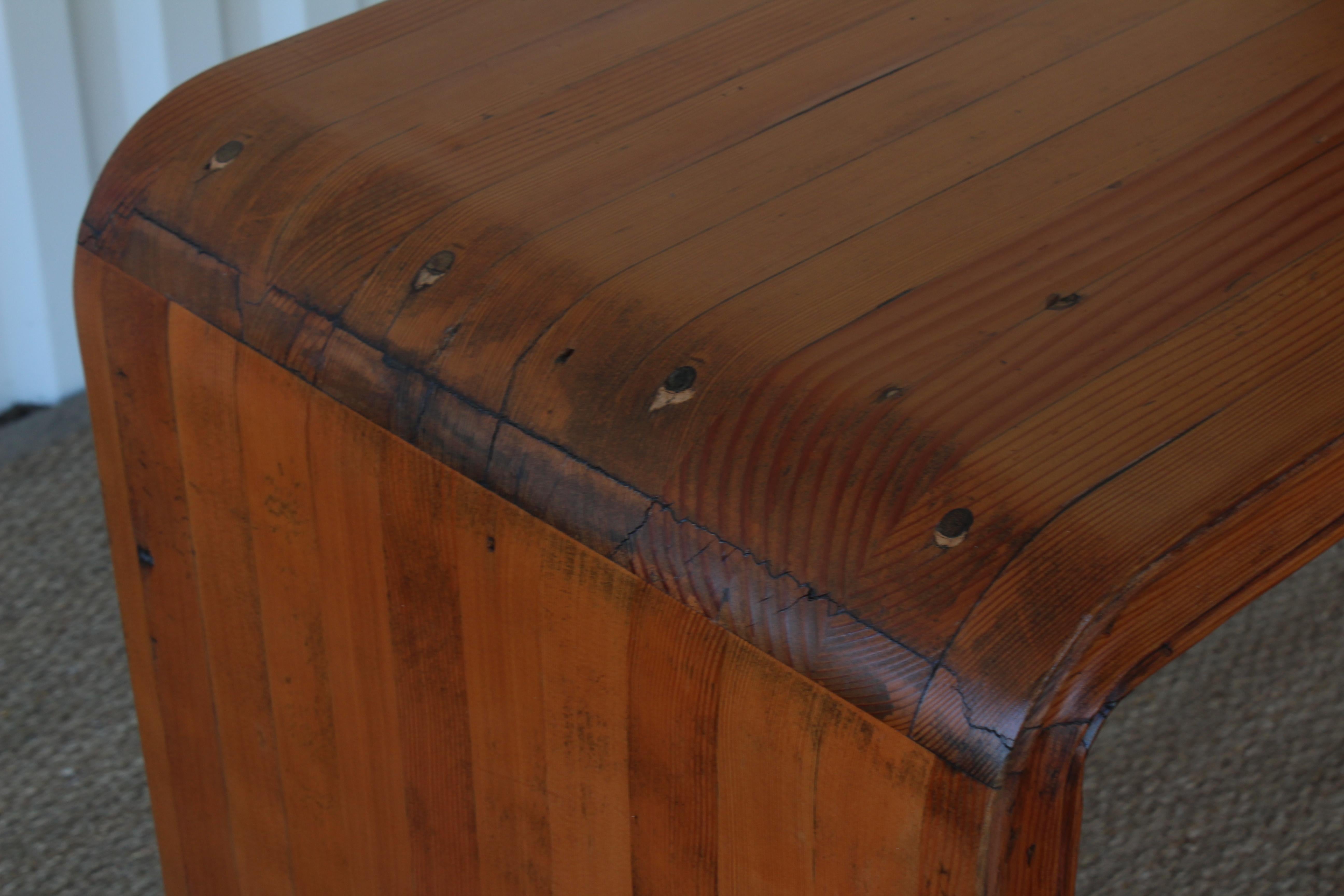 Antique Japanese Pine Console Table In Good Condition For Sale In Los Angeles, CA