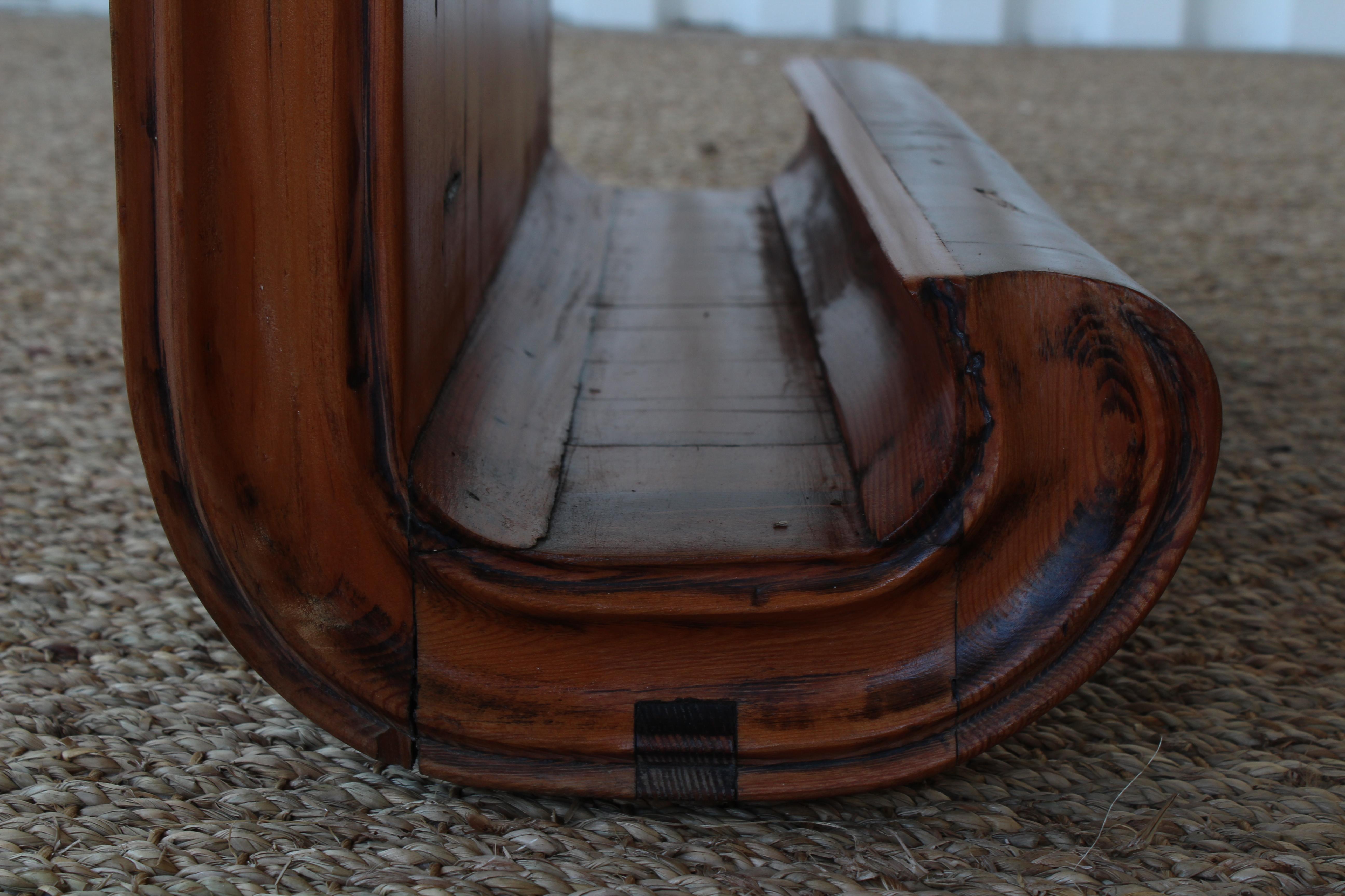 Mid-20th Century Antique Japanese Pine Console Table For Sale