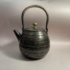 Antigua Jarra Japonesa 'Mizutsugi' con Cobre Años 20 Kinyoudou