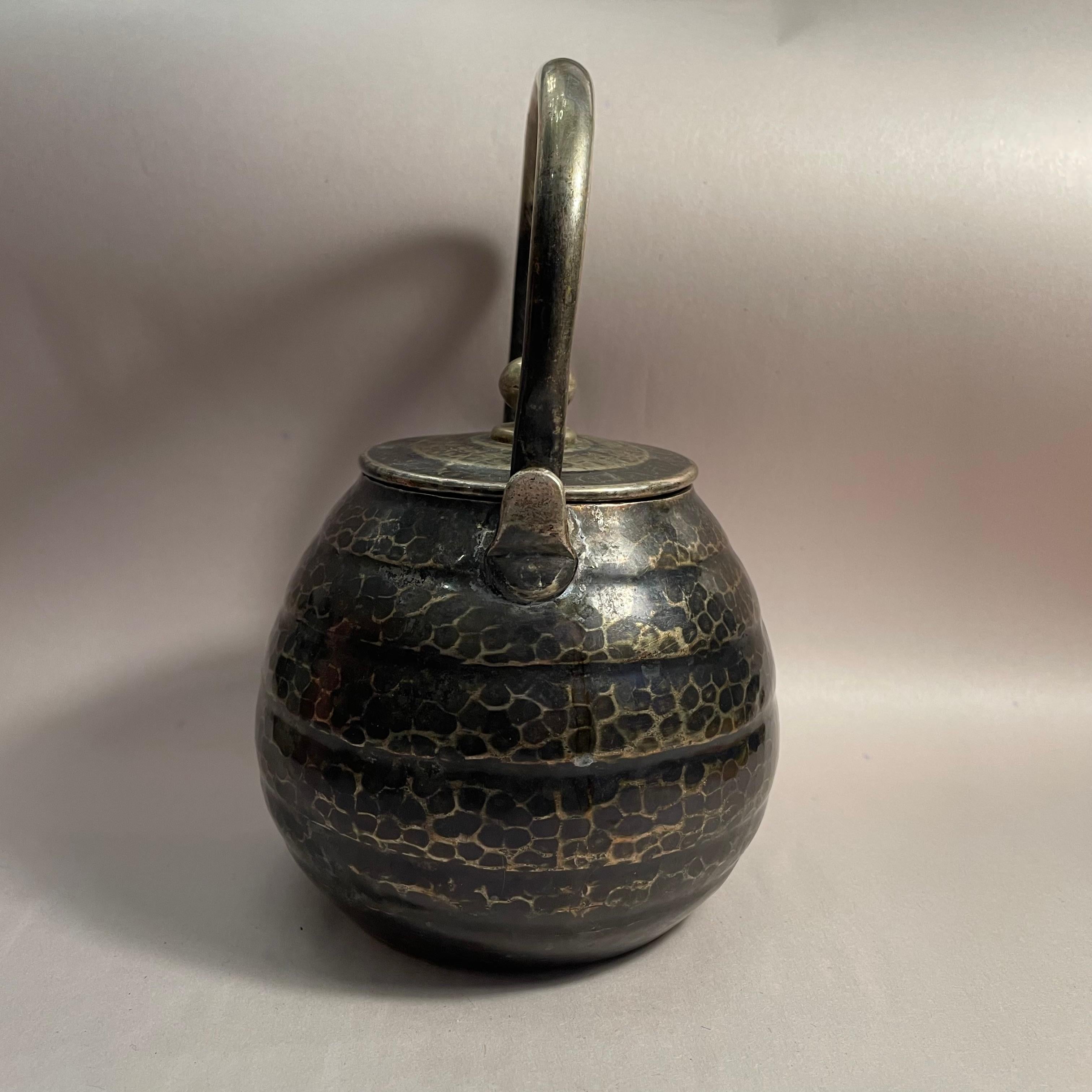 Taisho Antica brocca giapponese 'Mizutsugi' con rame 1920s Kinyoudou in vendita