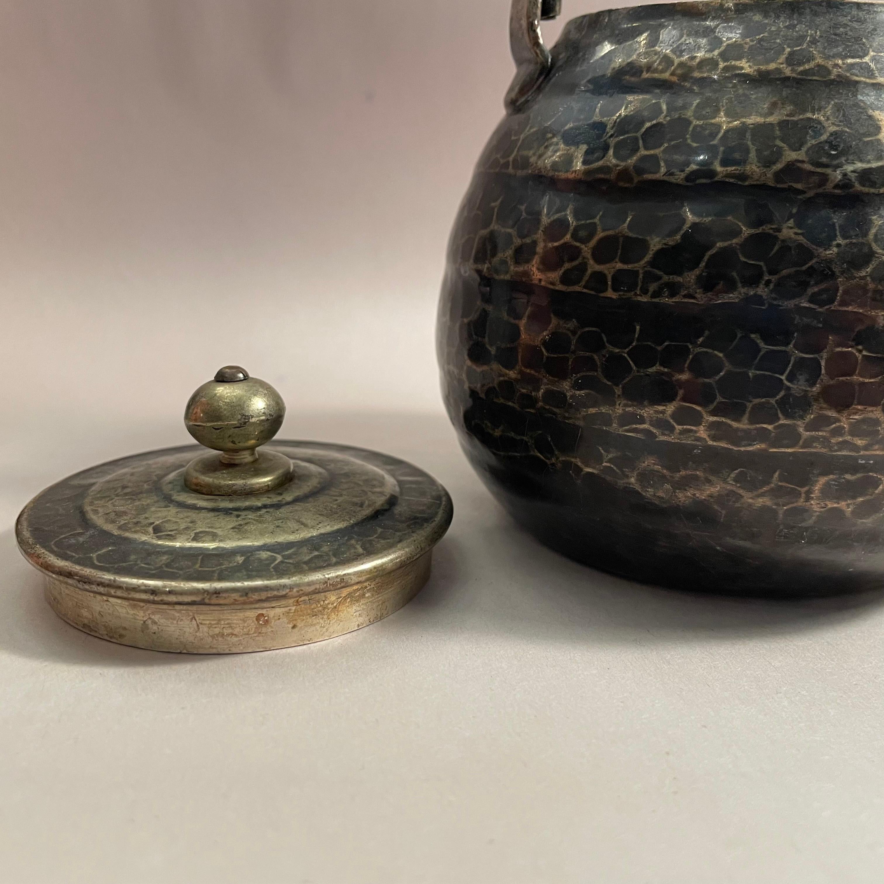 Antica brocca giapponese 'Mizutsugi' con rame 1920s Kinyoudou in vendita 2
