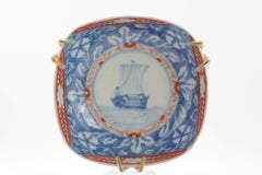 Antique Japanese Porcelain 19th c Meiji Arita Polychrome bowl SHIP