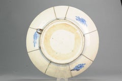 Antique Japanese Porcelain Bird Flower Charger, 19th Century