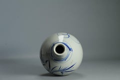 Antique Japanese Porcelain Edo period Tokkuri Bottle Vase Flowers Japan