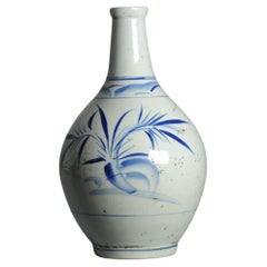 Antica porcellana giapponese del periodo Edo Tokkuri Bottiglia Vaso Fiori Giappone