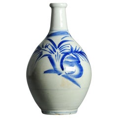 Antica porcellana giapponese del periodo Edo Tokkuri Bottiglia Vaso Fiori Giappone