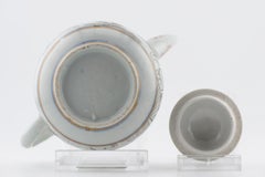 Antique Japanese Porcelain Grisaille Decorated Teapot, Ca 1700