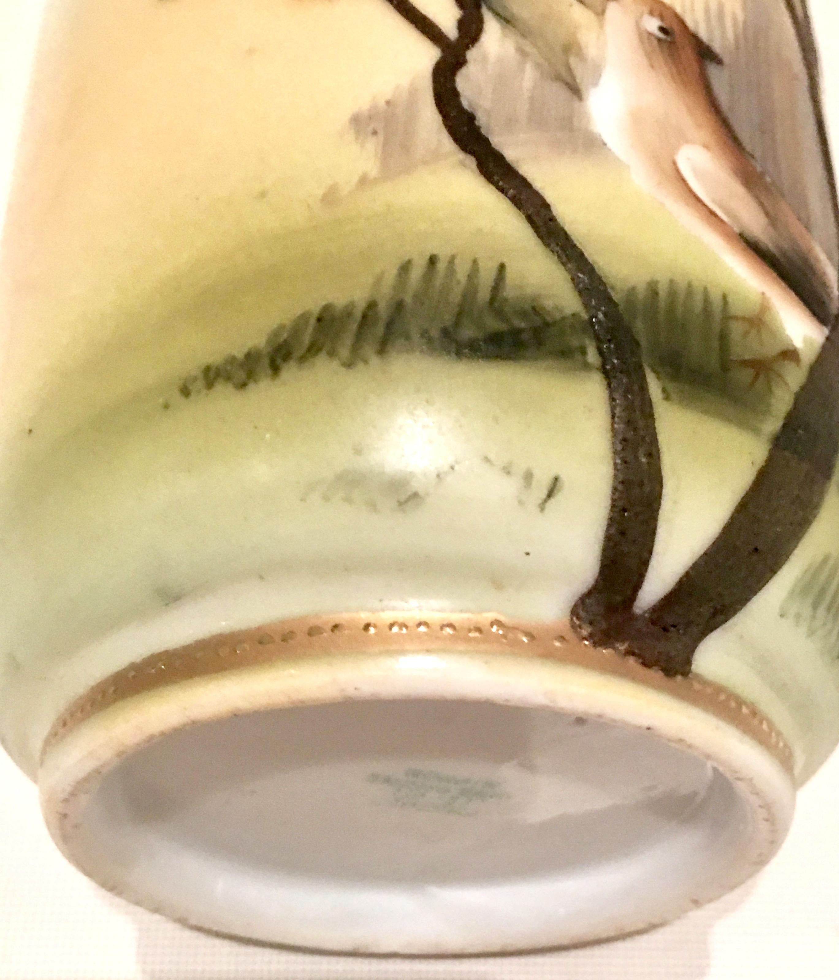 Antique Japanese Porcelain Hand Painted Bird Motif Vase For Sale 6