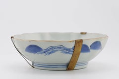 Antique Japanese Porcelain Meiji Period Polychrome Dish 19th Century