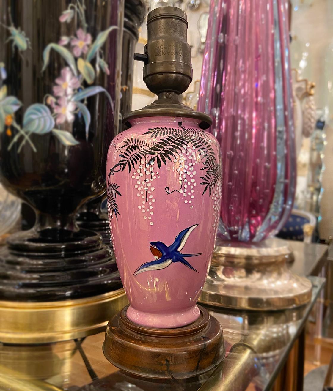 Mid-20th Century Japanese Porcelain Table Lamp For Sale