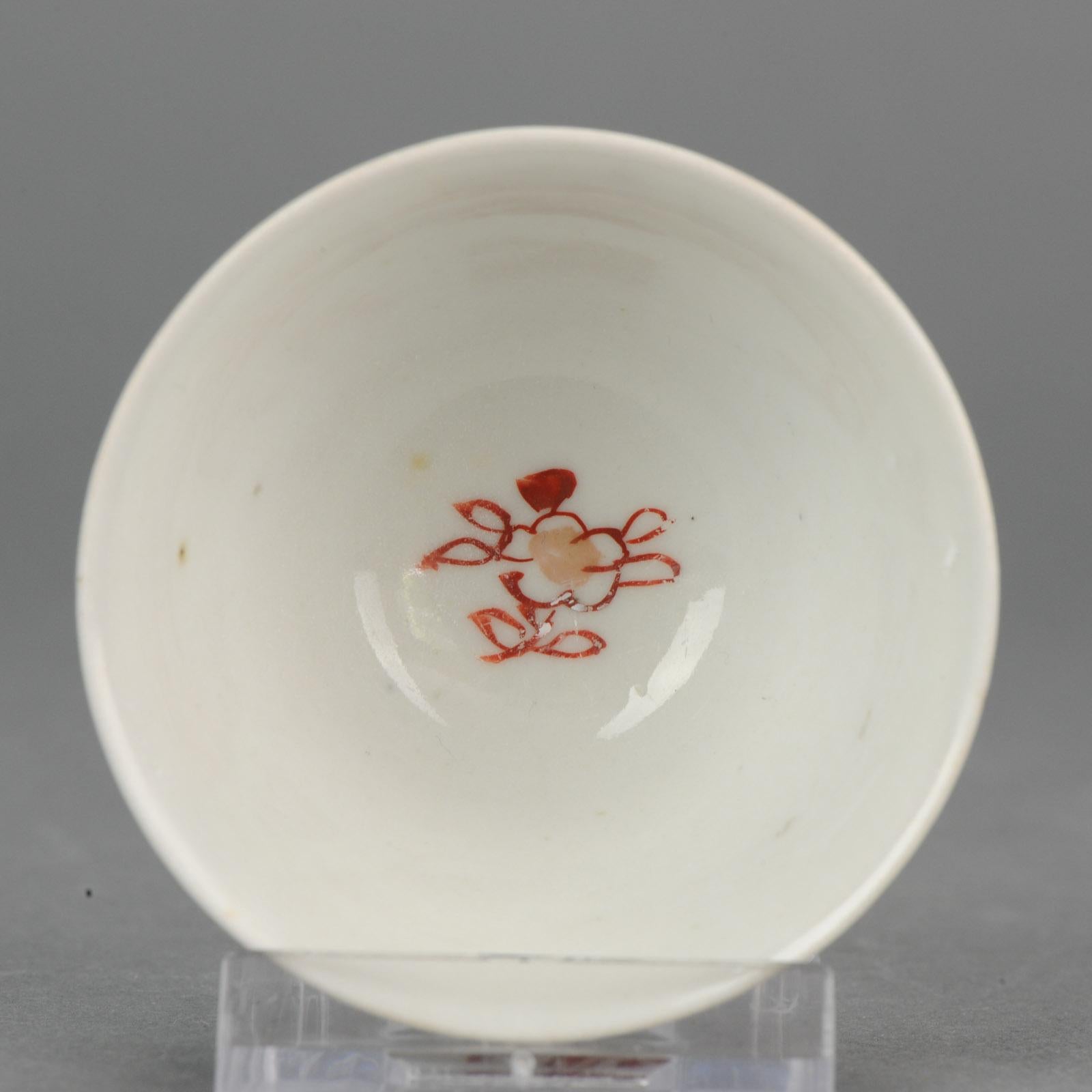 Chinese Antique Japanese Porcelain Tea Bowls Arita, 18th Century For Sale