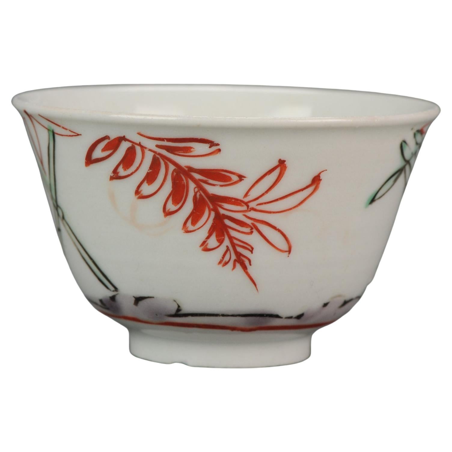 Cuencos de té antiguos de porcelana japonesa Arita, Siglo XVIII