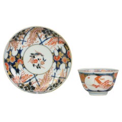 Antique Japanese Porcelain Tea Cup & Saucer Imari Edo Period, 18th Century
