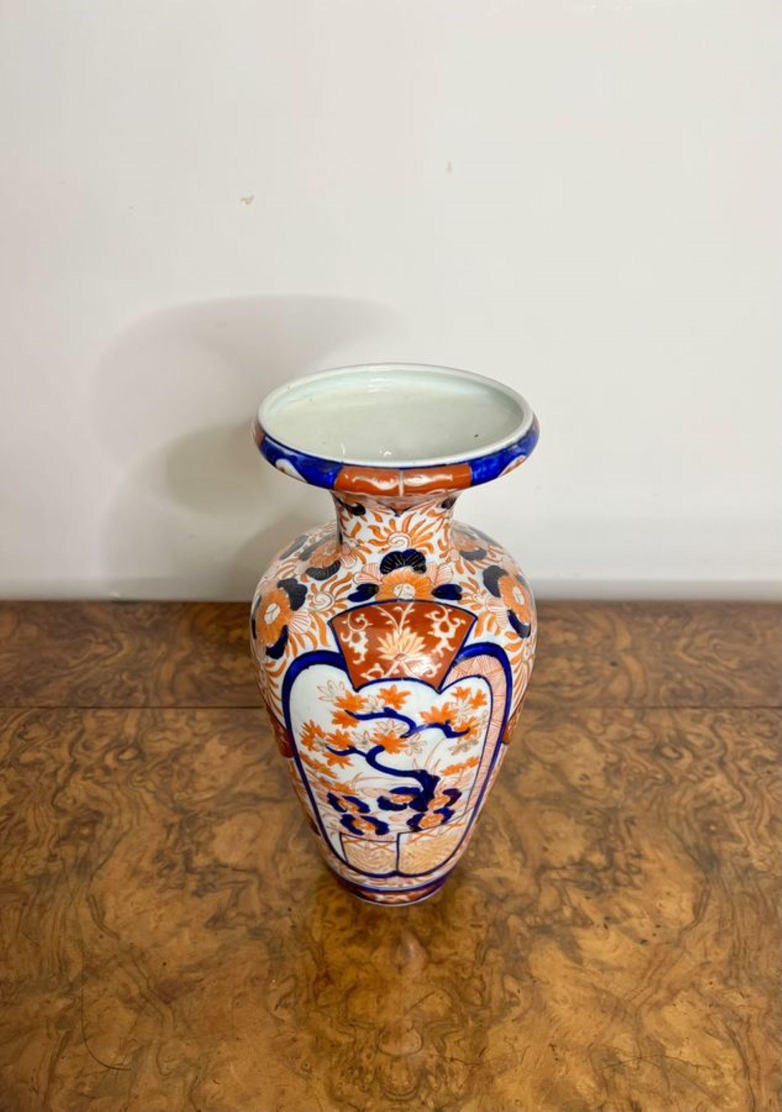 20th Century Antique Japanese quality Imari vase For Sale