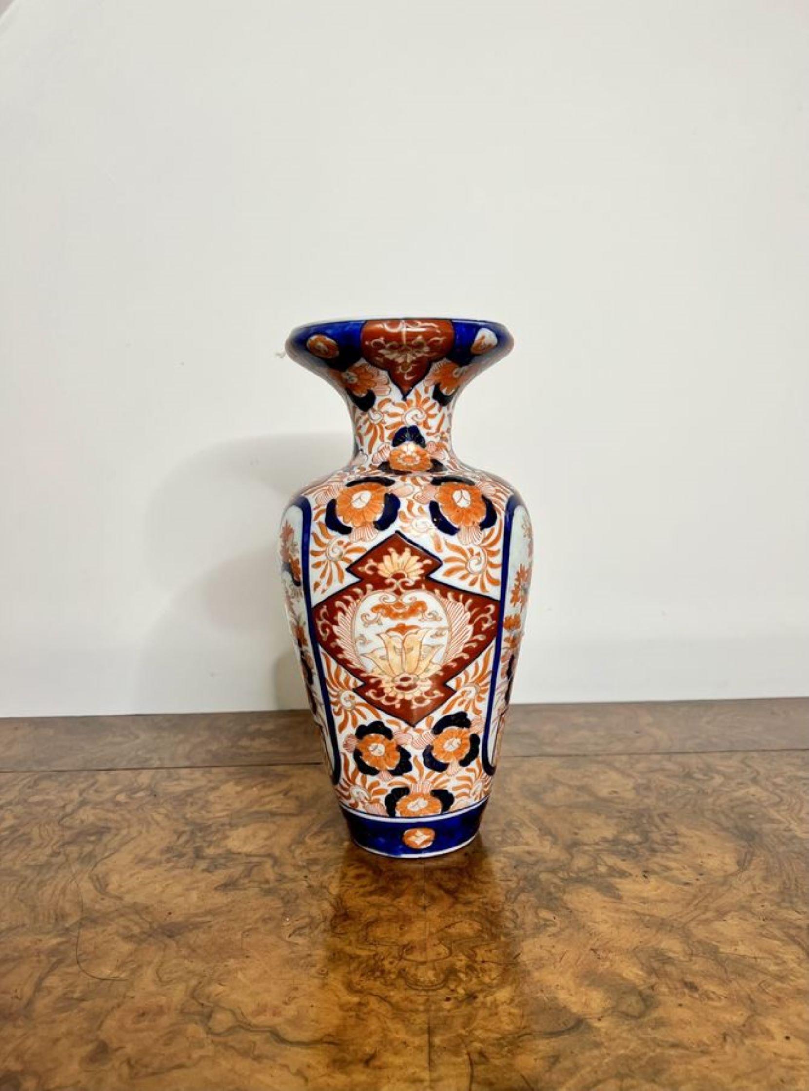 Ceramic Antique Japanese quality Imari vase For Sale