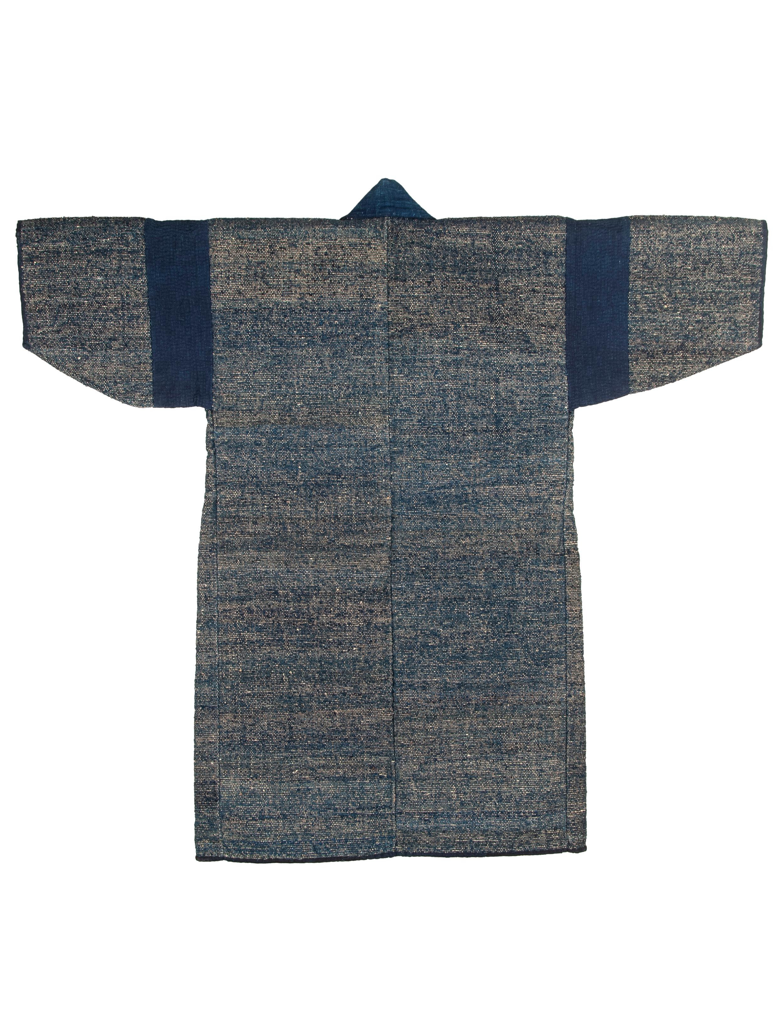 Chaqueta de granjero japonesa antigua reciclada Saki-Ori Taisho en venta
