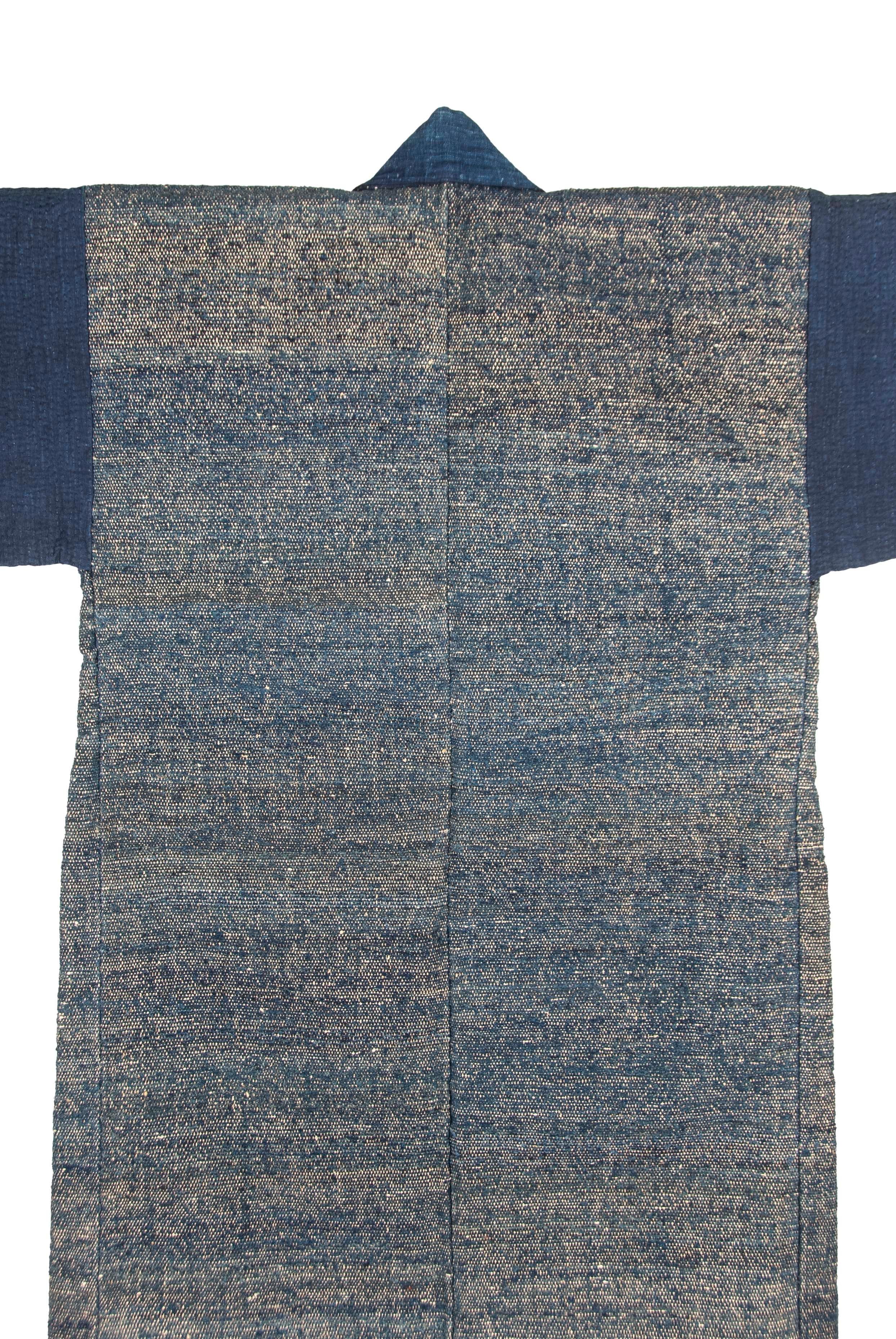 Chaqueta de granjero japonesa antigua reciclada Saki-Ori en Bueno estado para la venta en Point Richmond, CA