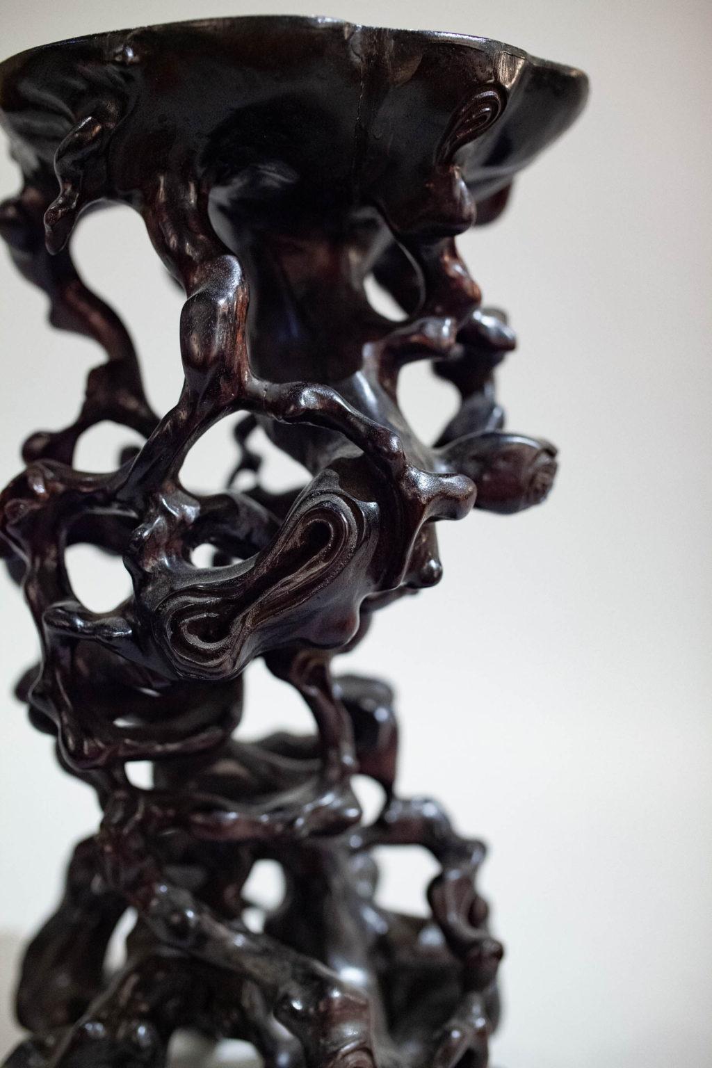Hand-Carved Antique Japanese Root Stand