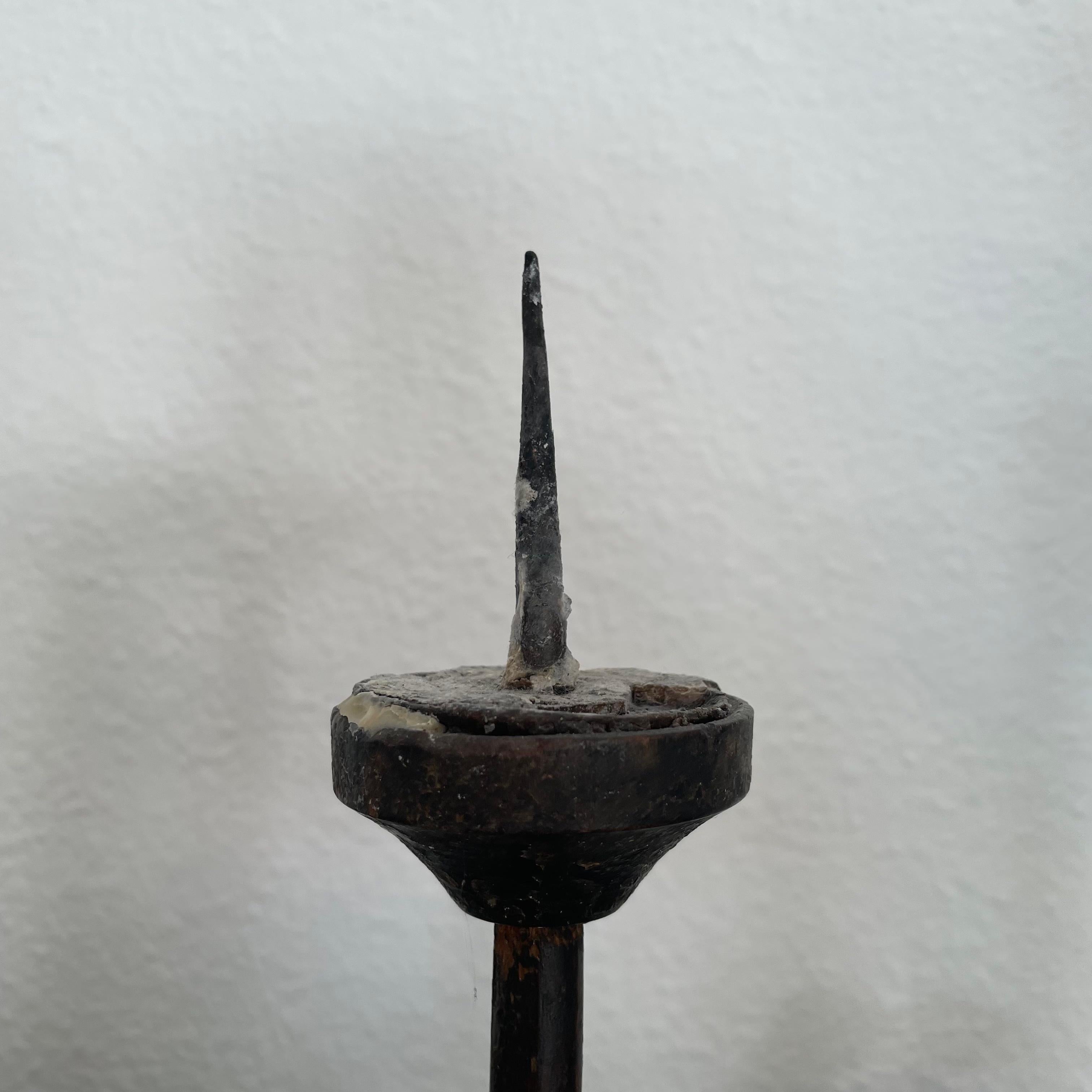 Turned Antique  Japanese Rosoku-tate or Shokudai (candle stand) For Sale