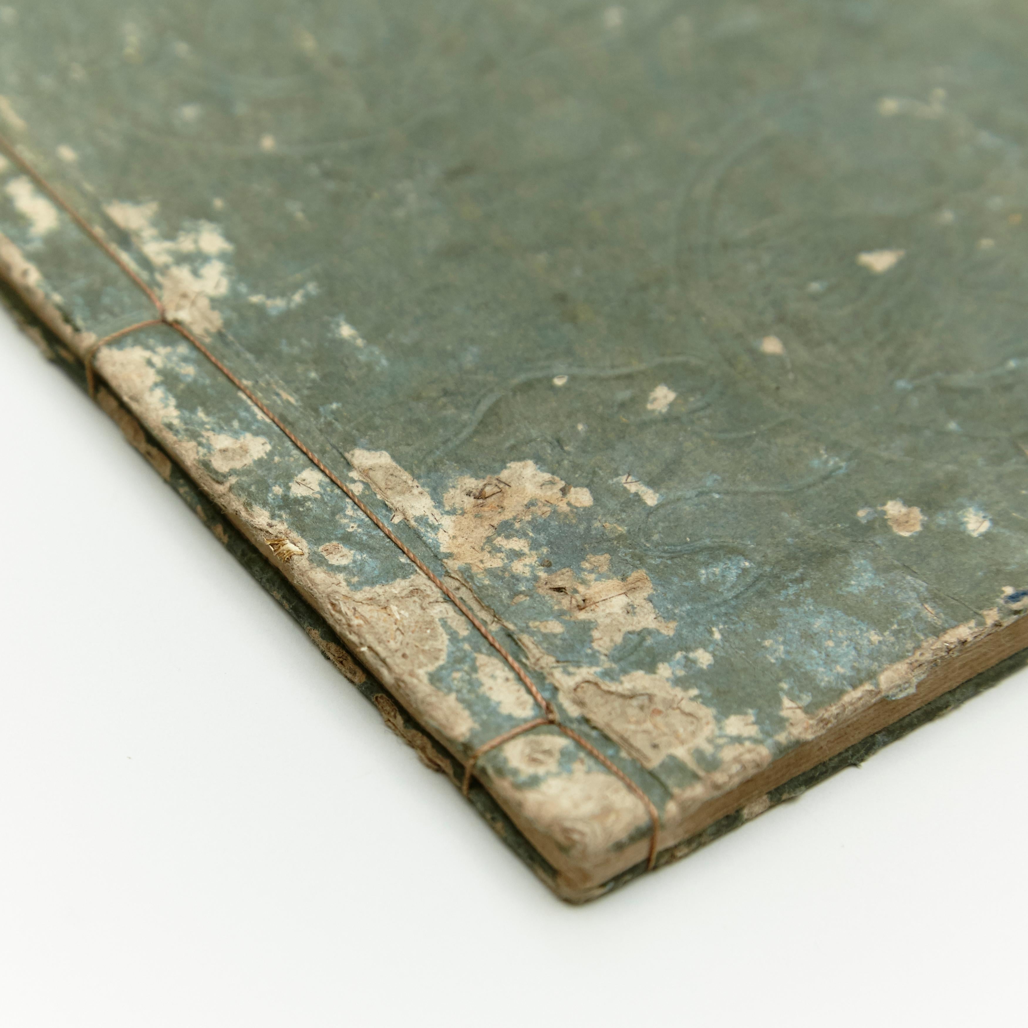 Antique Japanese Samurai Manga Book Edo period, circa 1840 2