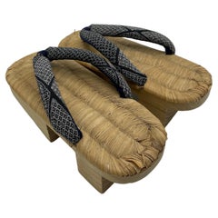 Antique Japanese Sandals 'GETA' Paulownia Wood
