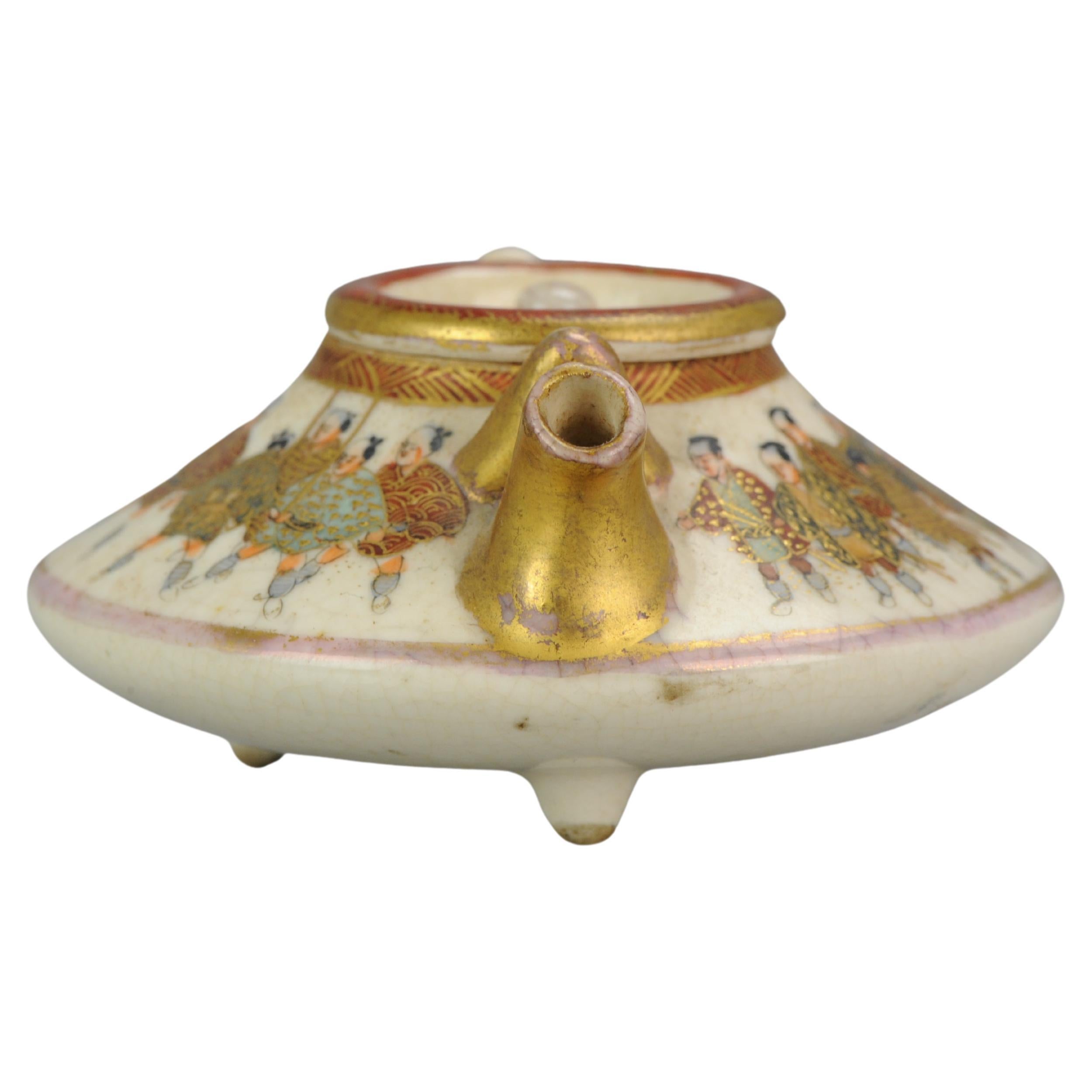 Ancien vase japonais Satsuma de grande qualité Scène figurative, 19ème siècle  en vente