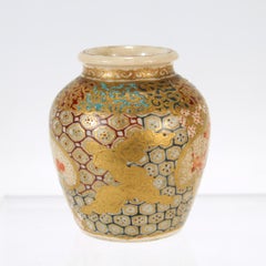 Antique Japanese Satsuma Miniature Cabinet Vase