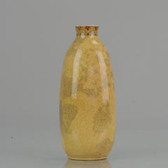 Antique Japanese Satsuma Tokkuri Sake Bottle Shape Japan FLowers, 19th/20th Cen