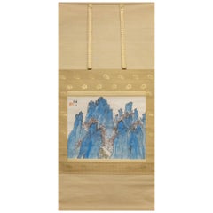 Antique Japanese Scroll "Horaisan Holy Mountain"